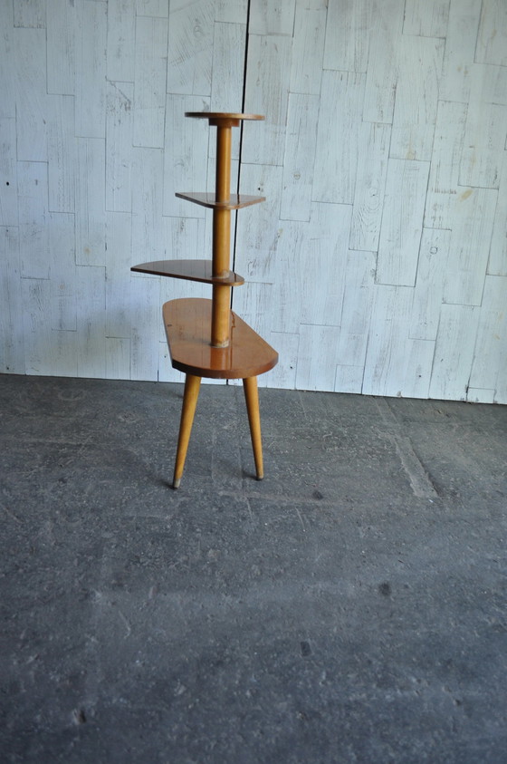 Porte-plantes Vintage en Bois, années 1950 – Mid Century Modern (photo 9 of 10)