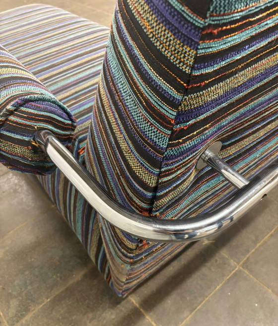 Chaise Longue "Karel Doorman" Van Rob Eckhardt – Chaises longue, Metal, Textile (photo 6 of 8)