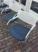 8 Vitra vis a vis sled chairs