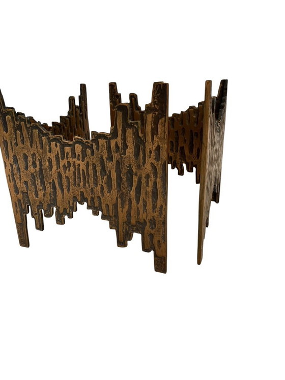 Image 1 of Tavolino da caffè brutalista in bronzo