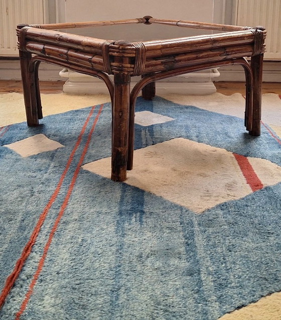 Table basse en bambou et verre fumé, années 1960 – Tables basses, Glass (photo 4 of 7)