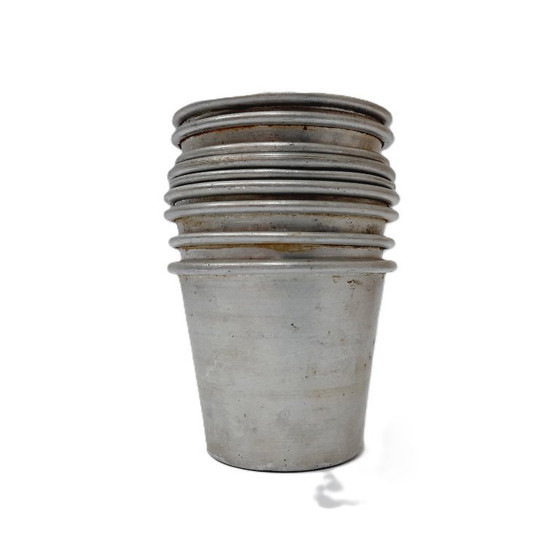 Image 1 of 9 x vintage aluminum caramel custard cups