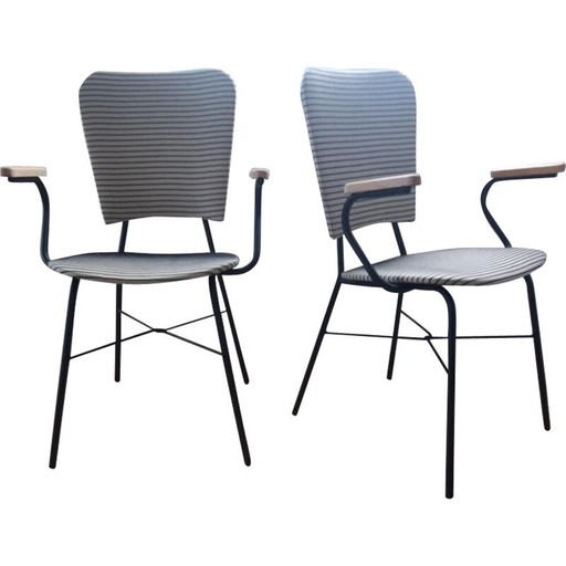 Coppia di 2 poltrone vintage, anni '50