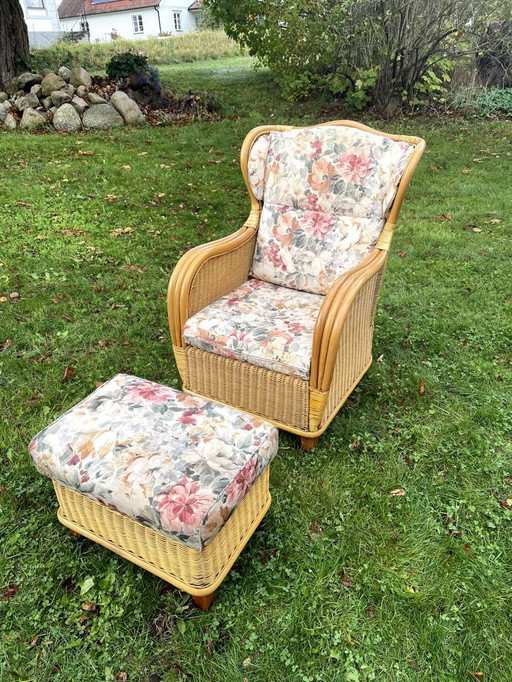 Affascinante e accogliente sedia in vimini