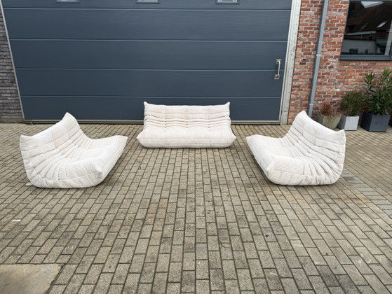 Image 1 of Ligne Roset Togo set in Beige Corduroy (velours côtelé) 10/10 staat!!