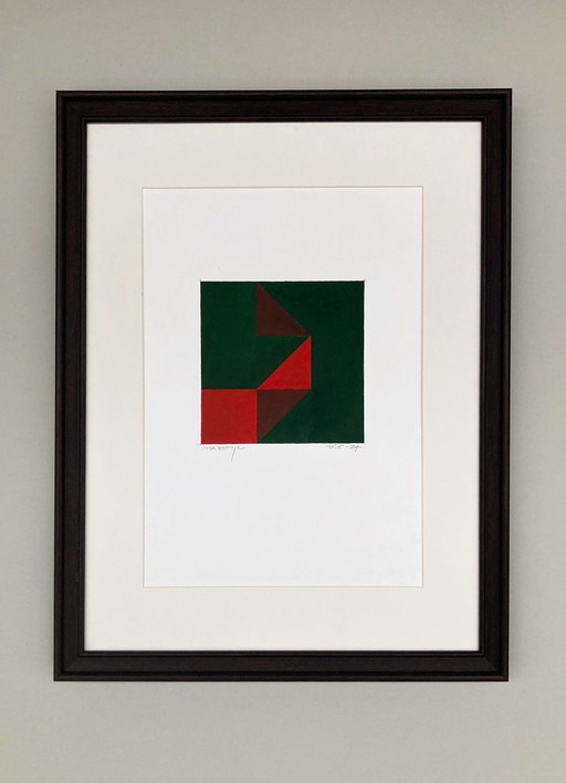Geometric Composition 16-6C – schilderijen tekeningen, Paper