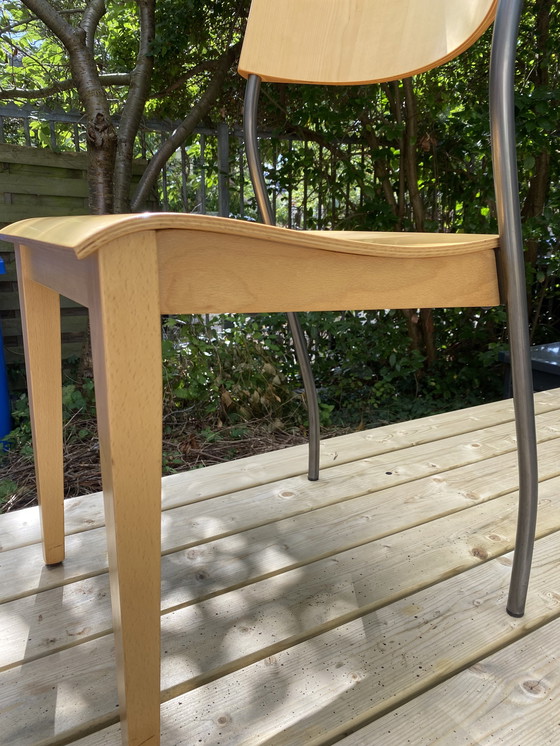 Image 1 of 4 Tina Christensen vintage plywood bended back stoel