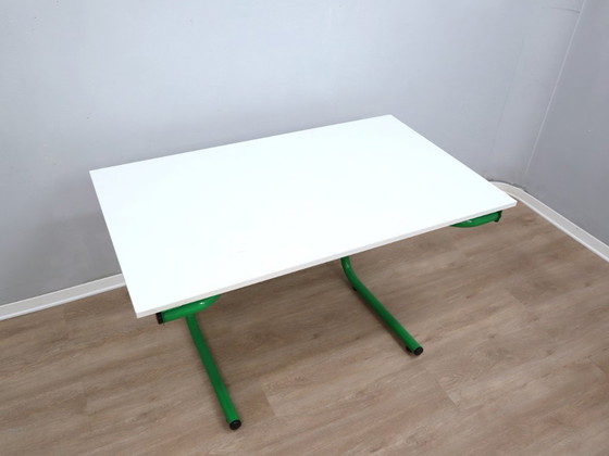 Image 1 of Scrivania vintage Bieffeplast con struttura in metallo verde anni '60