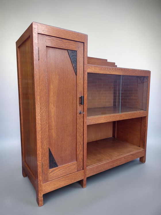 Image 1 of antique cabinet bookcase sideboard Art Deco
