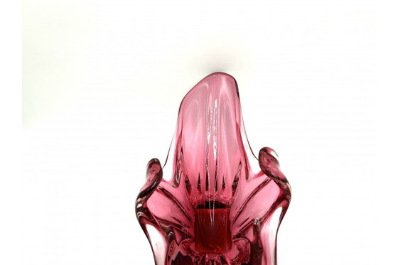 Image 1 of Rosa Glastablett, Italien, 1970er Jahre