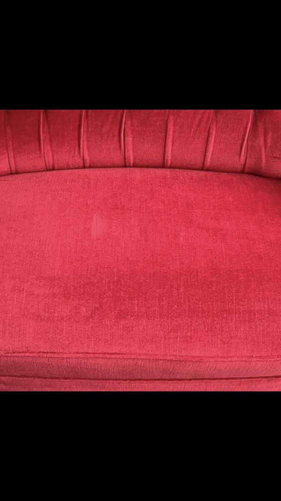 Image 1 of Antieke fluwelen loveseat 