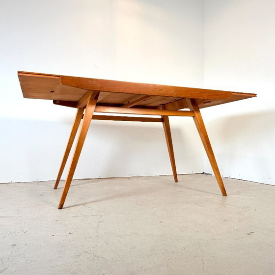 Image 1 of Vintage extendable oak table, František Jirák