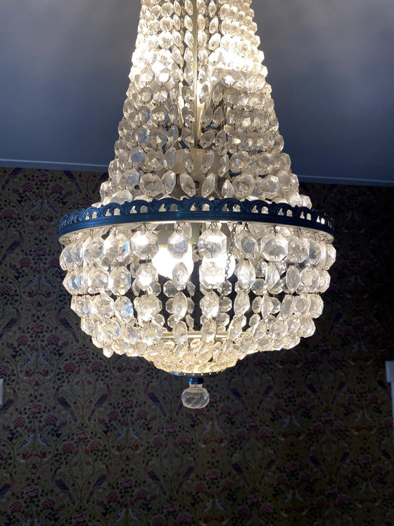 Image 1 of Lustre en cristal avec 6 ampoules