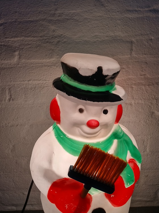 Image 1 of Lampadaire bonhomme de neige - Vintage