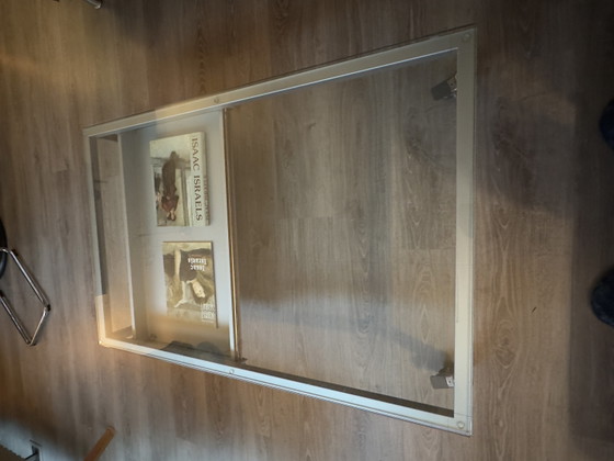 Design salontafel op wielen met lade – Desalto, Glass, Metal (photo 2 of 15)