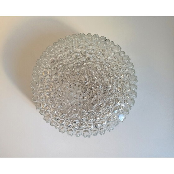 Image 1 of Vintage ceiling lamp in thick bubble glass by Helena Tynell for Glashütte Limburg