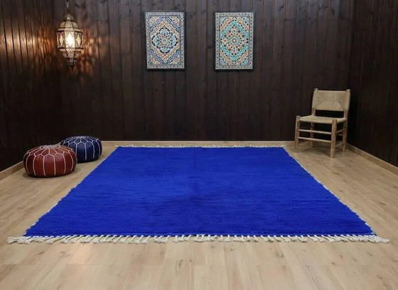 Handgefertigter blauer Berber-Wollteppich 200cmx300cm – Teppiche & Läufer, Wool (photo 7 of 7)