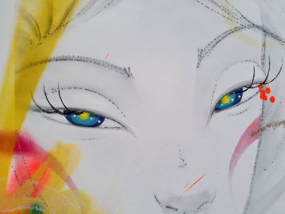 UTOPIA - Vandal White Précious - Tela d'artista incorniciata, Dipinti e disegni, Carta, Altro, Bianco, Modern (foto 5 di 15)