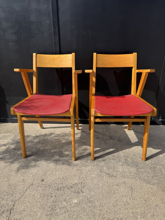 Image 1 of Sillas de puente con patas de compás, década de 1960