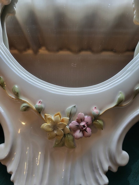 Image 1 of Specchio in ceramica La Farnesiana Parma, Italia, 1950