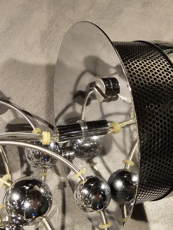 Image 1 of Space age lamp zilver planeten