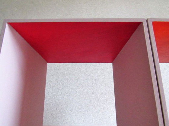 Image 1 of % SALE % -- Box - vintage wooden wall shelf (pink)