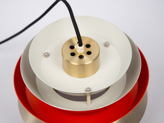 Image 1 of Pair of 2 Swedish Vintage Pendant Lamps Trava by Carl Thore, Granhaga, 1960s