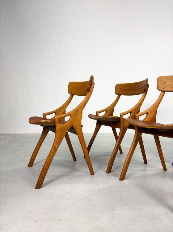 Image 1 of Set di sedie da pranzo in rovere stile Arne Hovmand Olsen