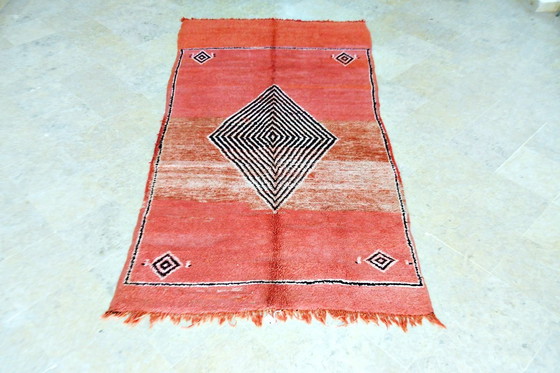 Image 1 of Vintage Marokkaanse Zemmour Vloerkleed - 247 x 132 cm | Blush Tones