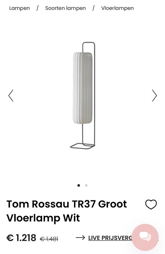 Image 1 of Tom Rossau TR37 Vloerlamp wit