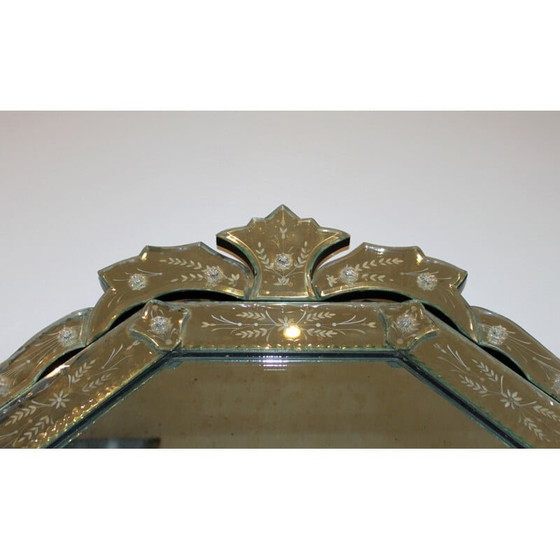 Image 1 of Vintage octagonal Venetian mirror