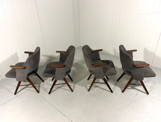 Image 1 of 4 X sillas de comedor Cees Braakman FT30 Pastoe, Países Bajos 1950