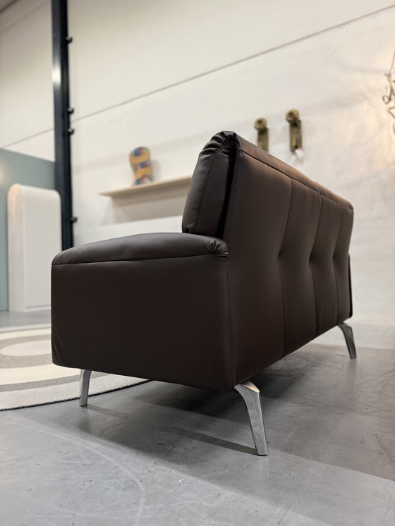 Image 1 of 2 Leolux Bora Balanza Sofa 2.5 & 2 Seater Wapiti Brown Leather