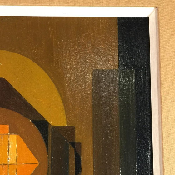 Jean Boquet, Abstraction Géométrique, Huile sur Panneau, Années 1940 – Peintures et dessins, Metal, Other (photo 10 of 14)