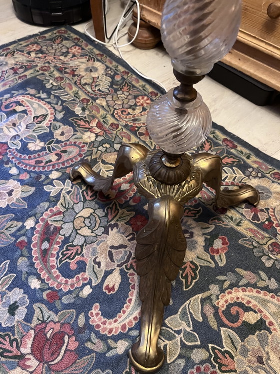 Magnifica lampada da terra vintage in stile Hollywood Regency / design in vetro italiano – Lampade da terra (photo 9 of 15)