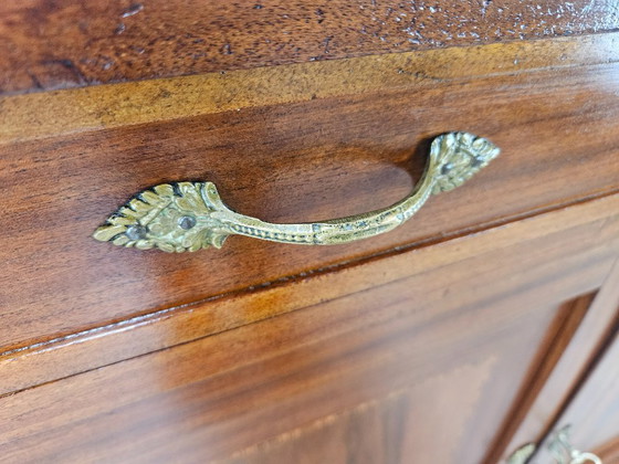 Image 1 of Early 20th century Art Nouveau sideboard with brass decorations