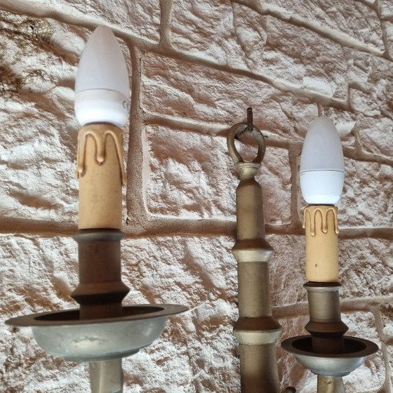 Image 1 of Lámpara de pared de latón de los años 50 procedente de Italia