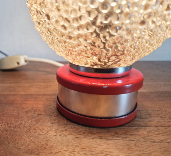 Space Age Table Lamp Bubble Glass – Metal (photo 4 of 5)