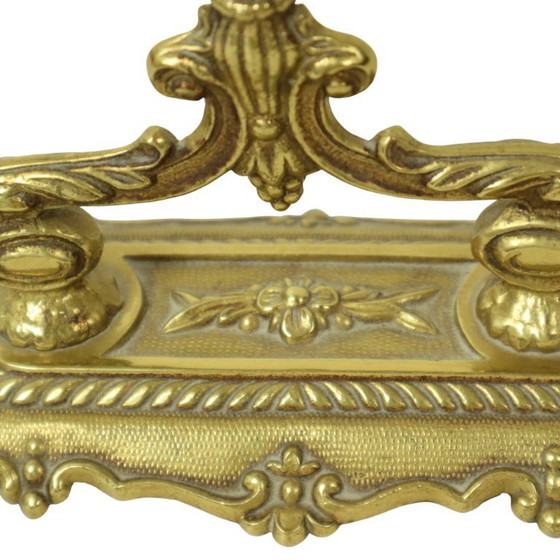 Image 1 of Classic Brass Table Mirror