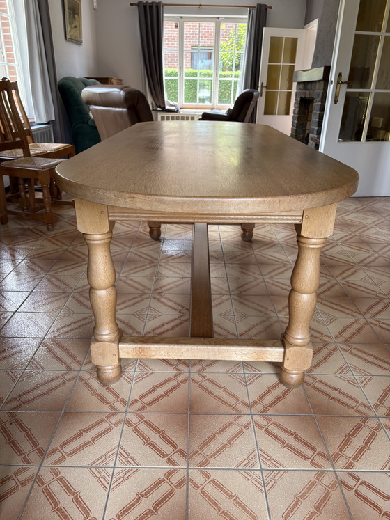 Image 1 of Solid oak farmhouse table 2.20m