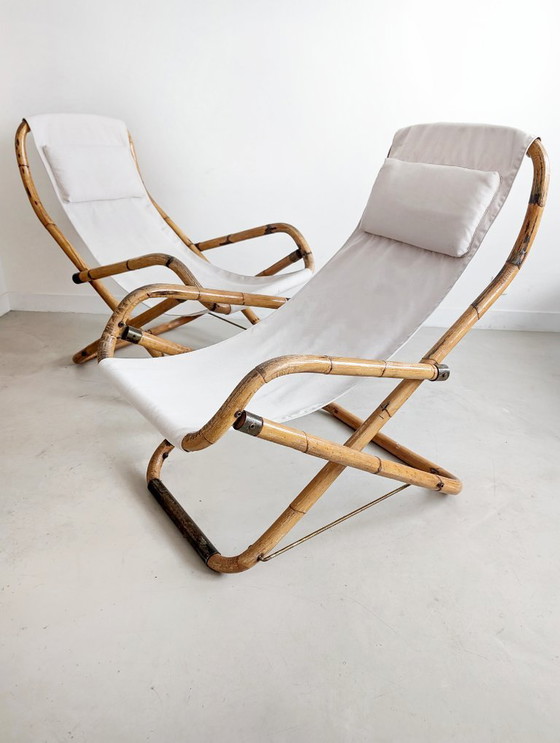 Image 1 of Set di 2 sedie a sdraio italiane 1960