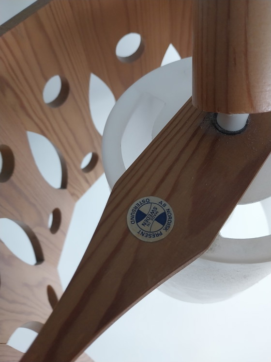 Image 1 of 1 x Swedish pine pendant lamp AB Nordisk Ostersund 1960s