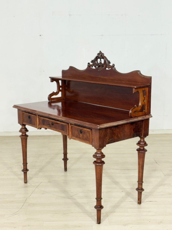 Image 1 of Beautiful antique Gründerzeit desk, office table, circa 1880