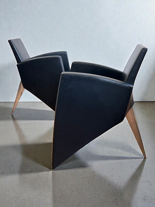 Sillones "J" de Philippe Starck para Aleph, 1989, juego de 2
