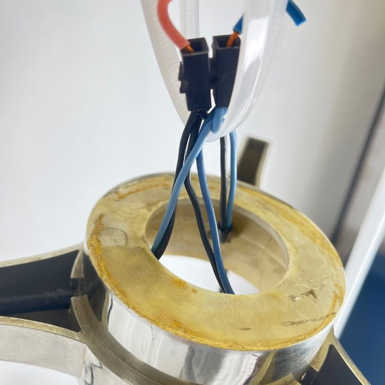 Image 1 of Suspension à trois lumières en cascade, verre, 1970