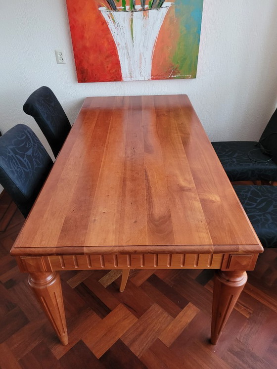 Image 1 of Table de salle à manger « Petersburg » en merisier, 180 x 90 cm, design DAD Rotterdam