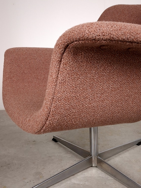 Image 1 of Fauteuil Tulipe Topform | Vintage années 1950-60 | Tissu Ploeg neuf