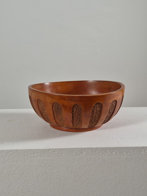 Old hand-carved Bowl signed 1930 Scandi