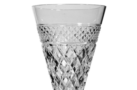 8 Hand-blown and cut crystal champagne flutes, Josair, 1960s, 8x20cm – Glass & Decanter (photo 2 of 5)