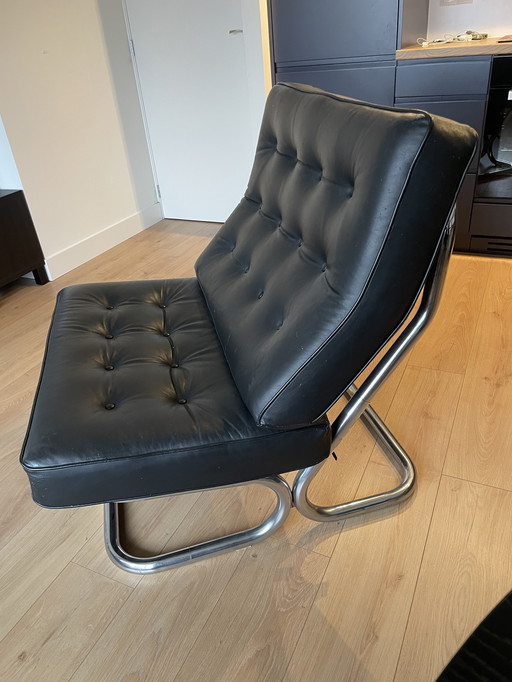 Chaise luge en cuir de style Barcelone